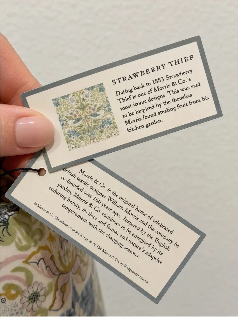 William Morris Strawberry Thief Pets Treat Jar